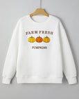 FARM FRESH PUMPKINS Embroidered Thanksgiving Sweatshirt