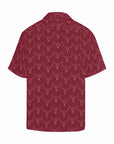 Burgandy Longhorn Men's Western Camp Shirt