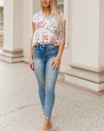 Aviana Lace Splicing Sleeveless Blouse