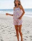 Virginia Floral Spaghetti Straps Tank Top and Shorts Set