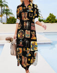 Vintage Cowboy Collage Western Duster Dress