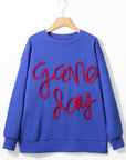 GAME DAY Tinsel Drop Shoulder Sweatshirt