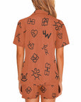 Brown Cattle Brands Short Pajama Set