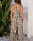 Leopard Bib Wide Leg Jumpsuit