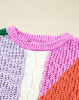 Hailey Textured Knit Drop Shoulder Loose Fit Sweater