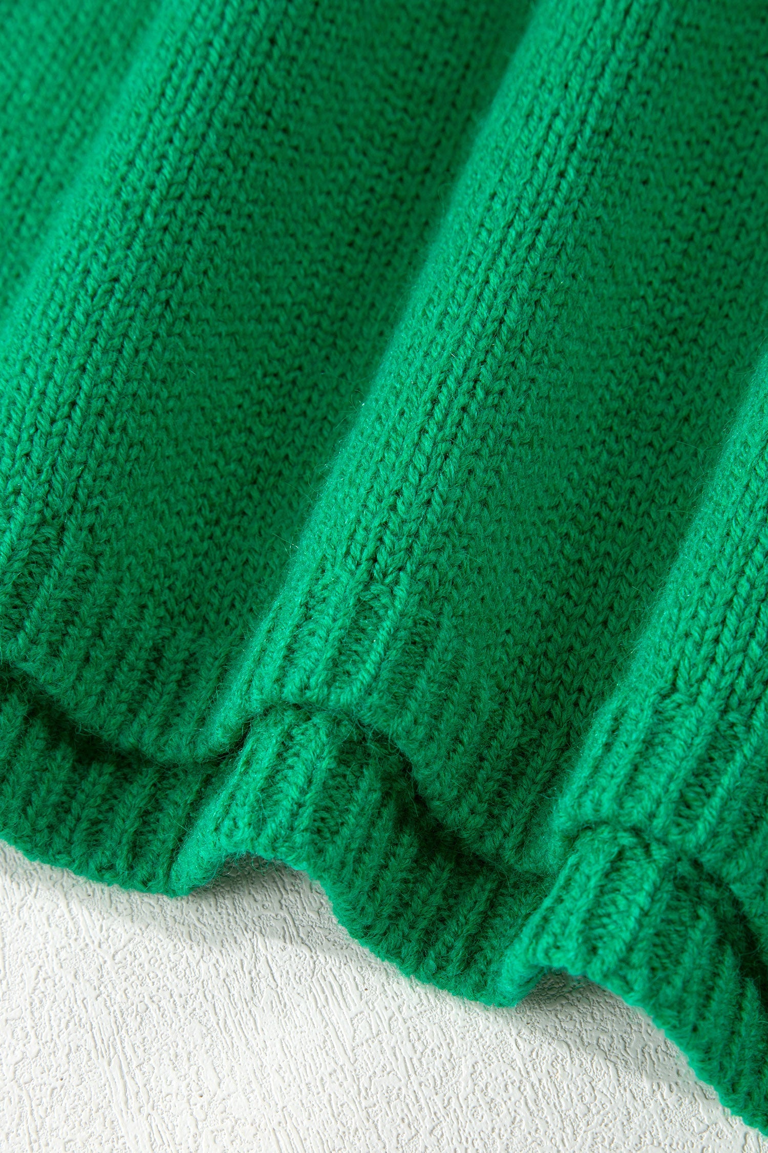 Bow Tie Backless Bubble Sleeve Sweater