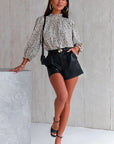 Sienna 3/4 Sleeves Cheetah Blouse