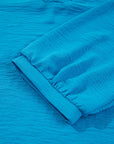 Clara V Neckline Crinkled Blouse