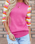 Phoenix Ribbed Short Sleeve Sweater