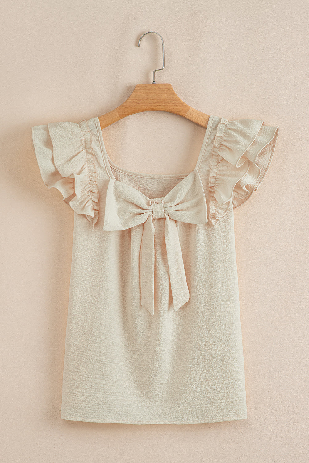 PB Bow Tie Ruffle Sleeve Top