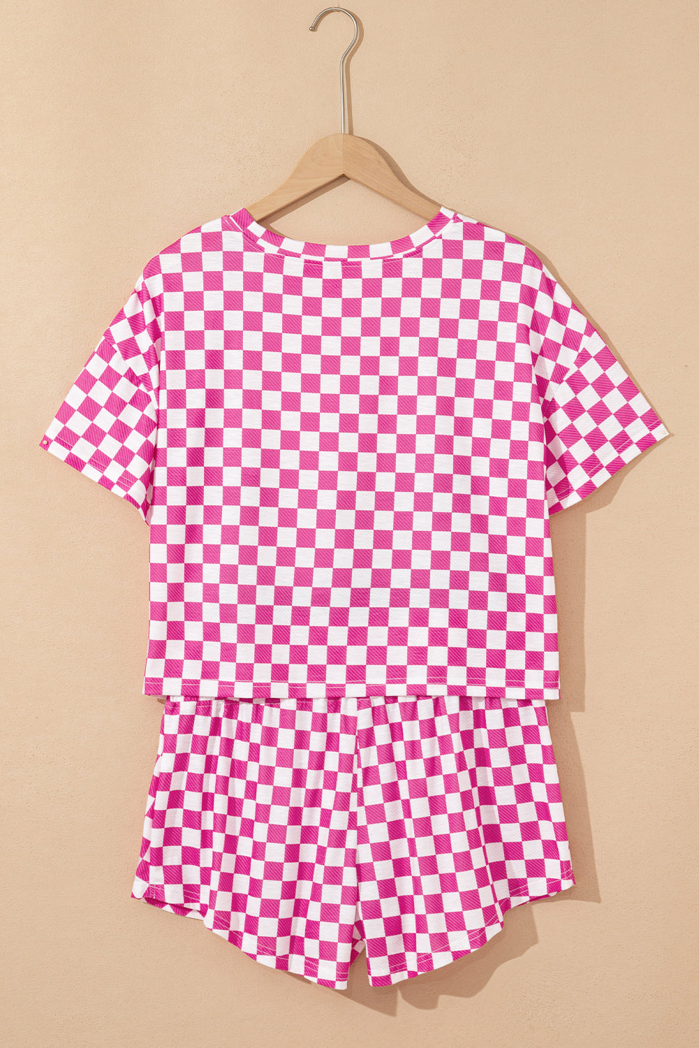 Checkerboard T Shirt and High Waist Skorts Set