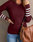 Aria Sleeve Plain Knit Sweater