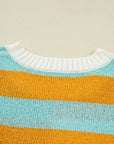Abigail Block Striped Pullover Sweater