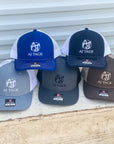 AJ Tack Heather Grey Embroidery Mesh Back Cap