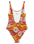 Yeehaw Groovy Floral One-Piece Swimsuit