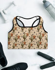 Longhorn Ranch Cactus Padded Sports Bra