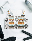 Aztec Blanket Print Sports Bra