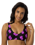 Yeehaw Purple Neon Cactus Bikini Top