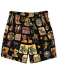 YEEHAW Vintage Cowboy Collage Western Swim Trunks Shorts