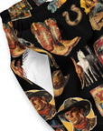 YEEHAW Vintage Cowboy Collage Western Swim Trunks Shorts