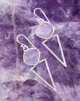 Amethyst Triangle Earrings