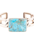 Athena Blue Turquoise Golden Cuff Bracelet