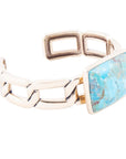 Athena Blue Turquoise Golden Cuff Bracelet