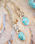 Athena Blue Turquoise Golden Earring