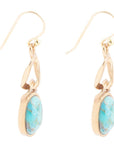 Athena Blue Turquoise Golden Earring