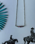 Authentic Pink Dahlia Beaded Chain Necklace
