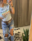 Aztec Cow Western Graphic Tee