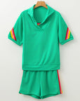 Colorblock Stripe Top and Shorts Set