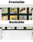 Vintage Western Collage Window Curtains 28"x40" (2-Piece)Made in America