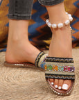 Quincy Bohemian Pattern Crochet Slippers