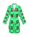 Neon Yeehaw Women's Belted Satin Feel Dressing Lounge Robe