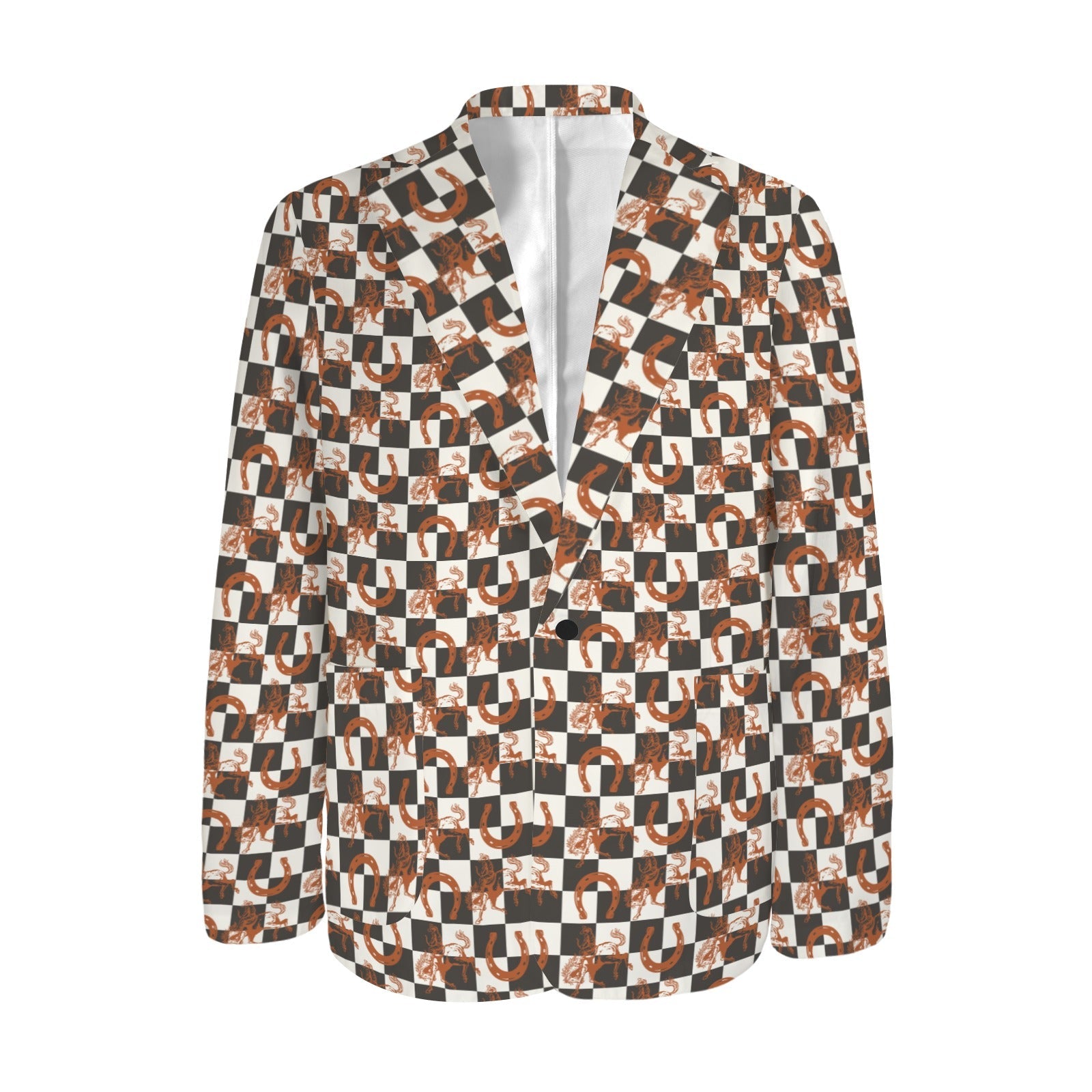 Checkered Rodeo Men&#39;s Western Blazer