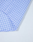 Gingham Puff Sleeve Buttoned Shirt