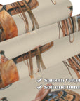 Saddle Print Window Curtain Drapes 52"x63" Made in America