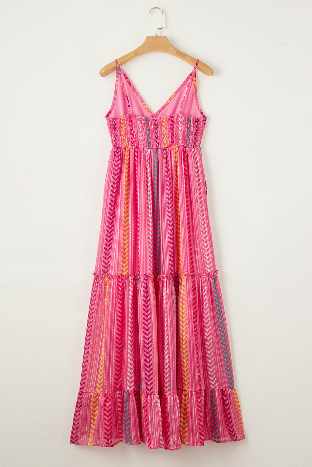 Clover Western Tassel Tie V Neck Wrap Maxi Dress