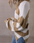 Arabella Striped Side Slit Sweater