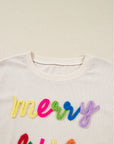 Merry Little Thing Ribbed Corduroy Long Sleeve Sweatshirt