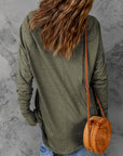 Thea Merry Christmas Trees Thumbhole Sleeve Graphic Tee