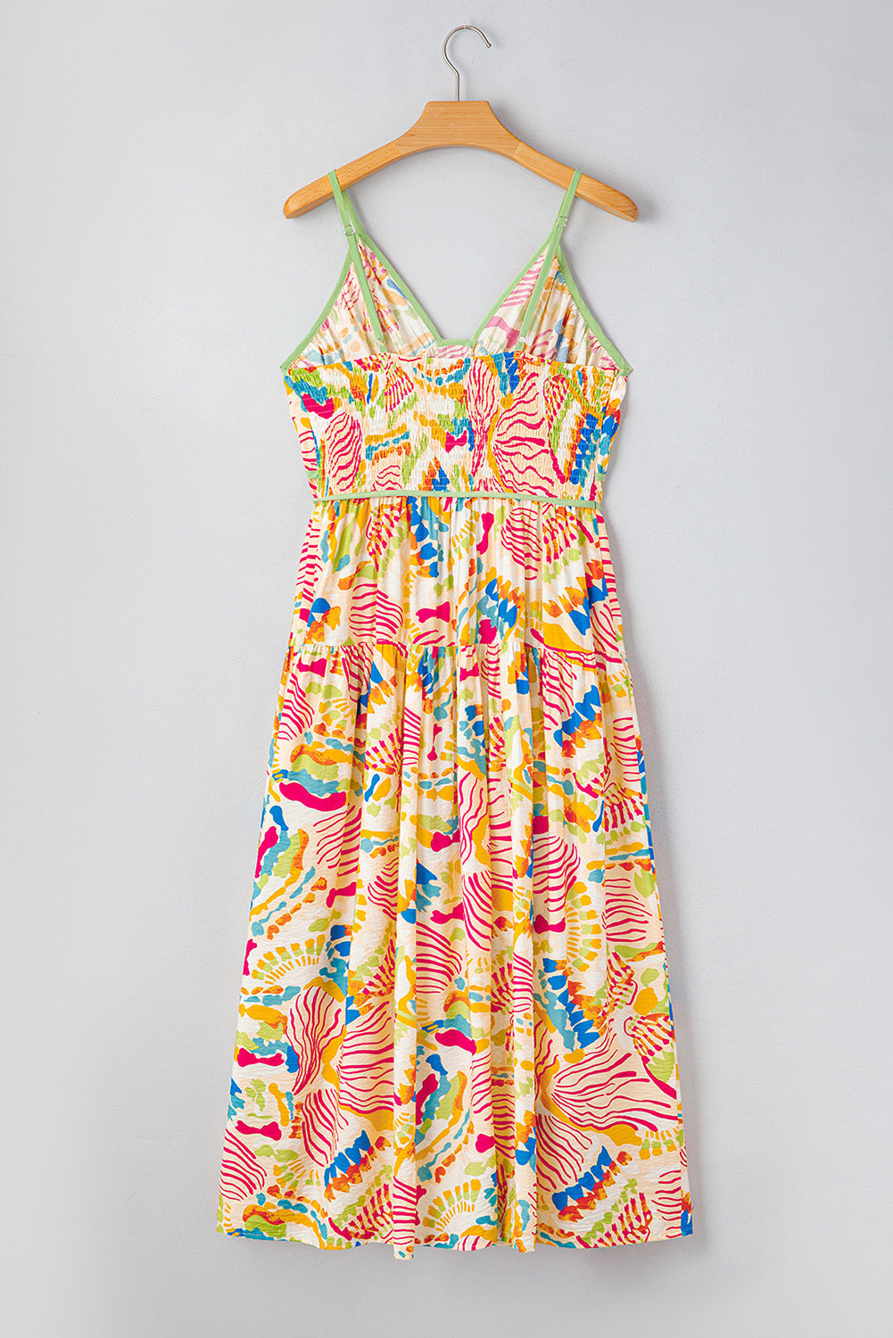 Jennifer Spaghetti Strap Piping Detail Maxi Dres