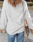Evangeline Rib Drop Shoulder Sweatshirt