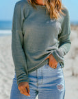 Avery Knit Drop Shoulder Long Sleeve Top
