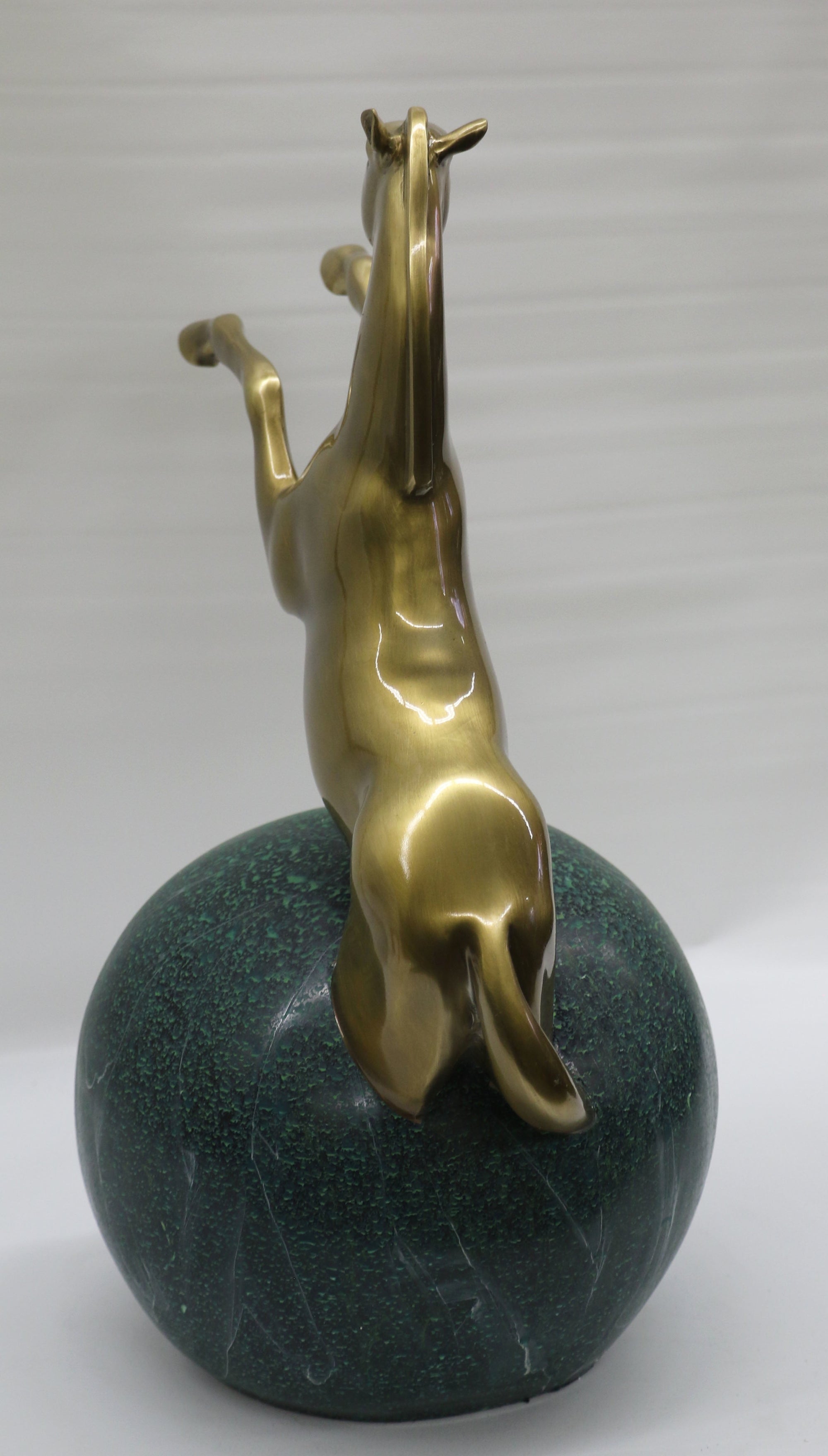 Rearing Stallion Mustang Horse Bronze Marble Statue Sculpture Western Art Gift