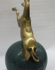 Rearing Stallion Mustang Horse Bronze Marble Statue Sculpture Western Art Gift