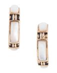 Baguette Mother of Pearl Hoop Earrings