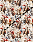 Western Santa Christmas Men's Pajamas