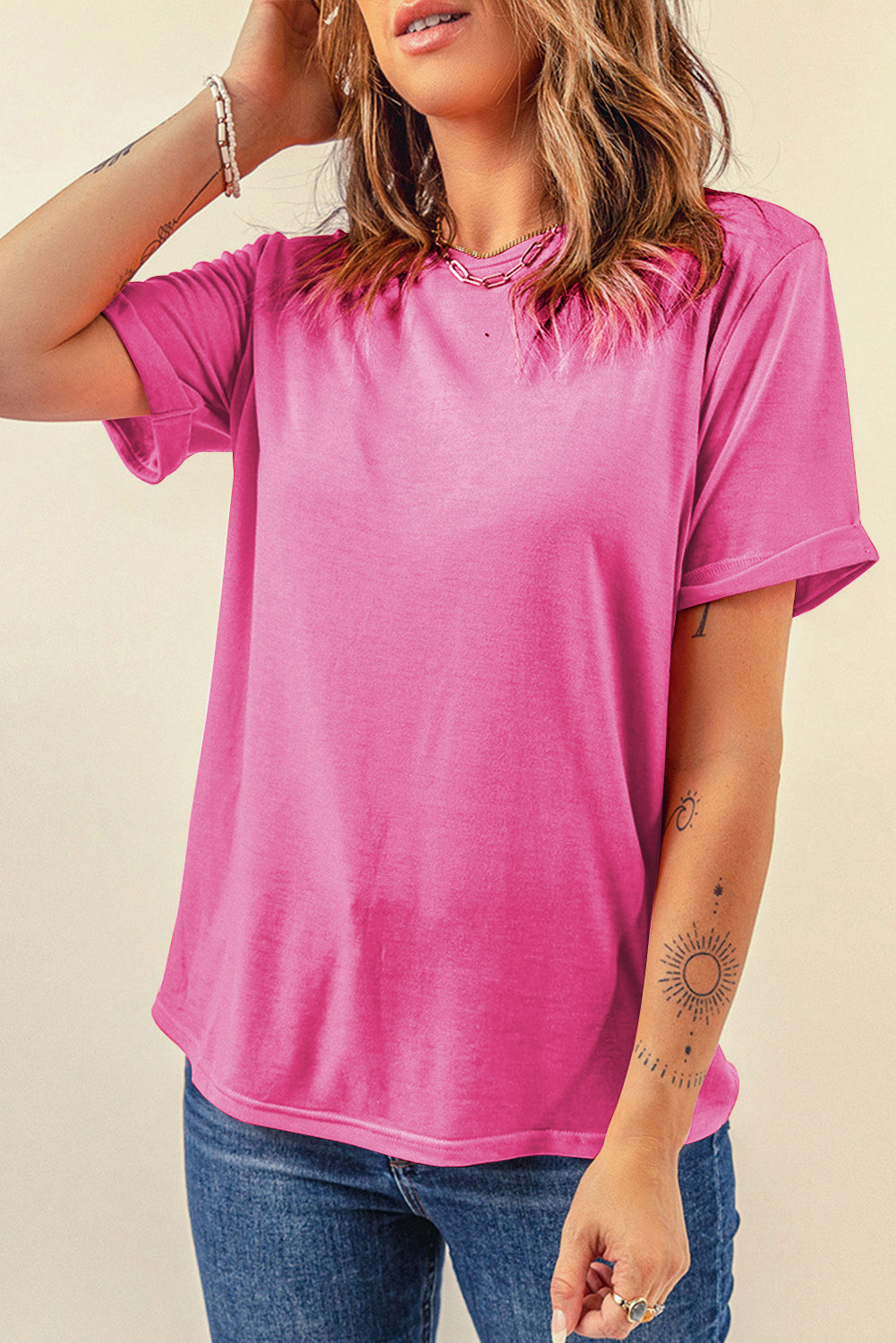 Plain Crew Neck Tee